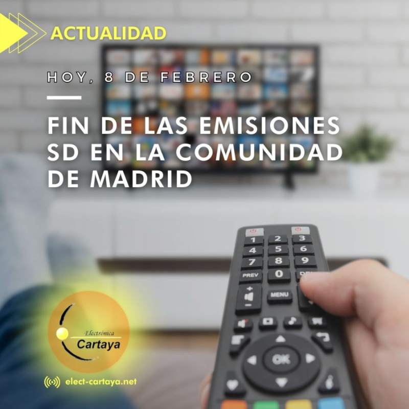 Fin de las emisiones de TV en SD en la Comunidad de Madrid